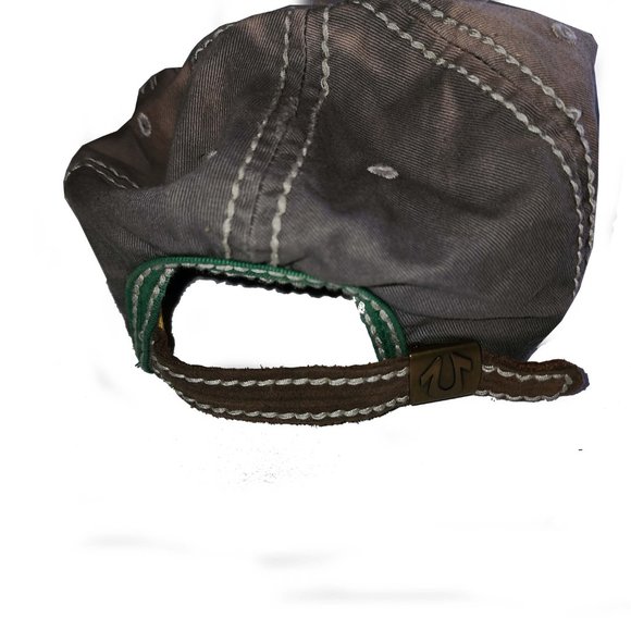 True Religion Rare Vintage Distressed Horseshoe Embellished Strap Back Hat main image 5